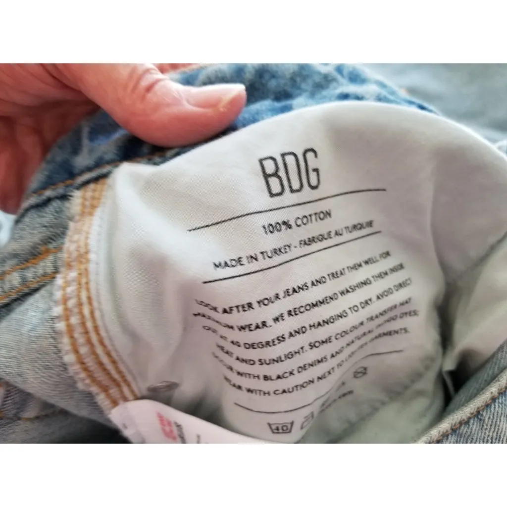 Urban Outfitters BDG Puddle High Rise Wide Leg Jeans Blue 100% Cotton 29x32 - Image 6