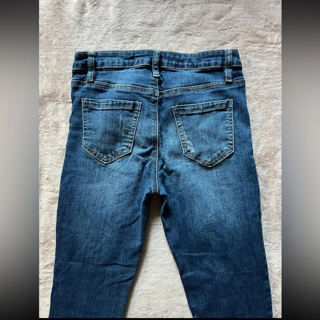 ASHLEY‎ MASON Jeans Womens 3 Blue Denim Stretch Waist Distressed - Image 4