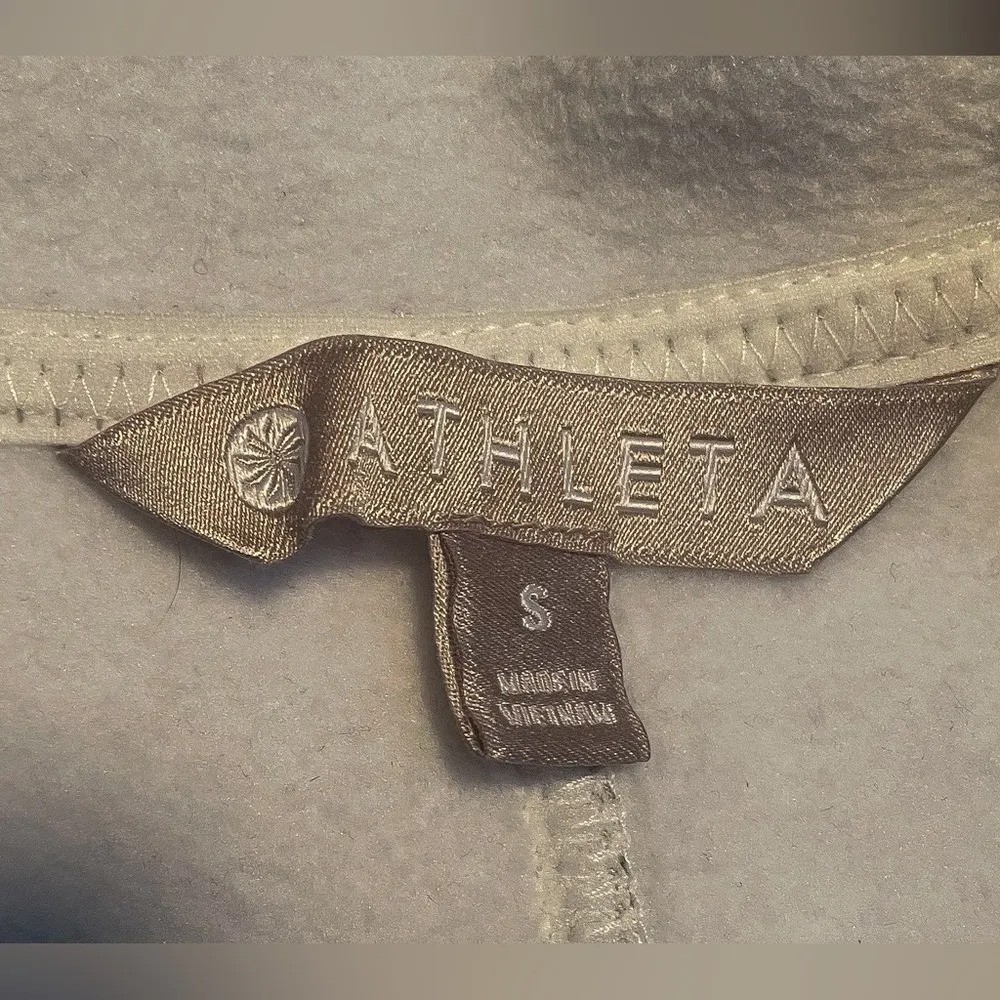 Athleta Victory Sweatshirt Dress Small Grey Hoodie With Zippered‎ Pockets EUC - Image 2