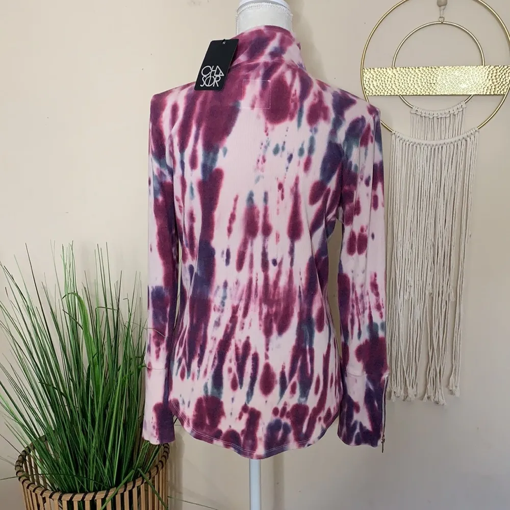 Chaser nwt //  tie dye ribbed quarter zip pullover - Image 62