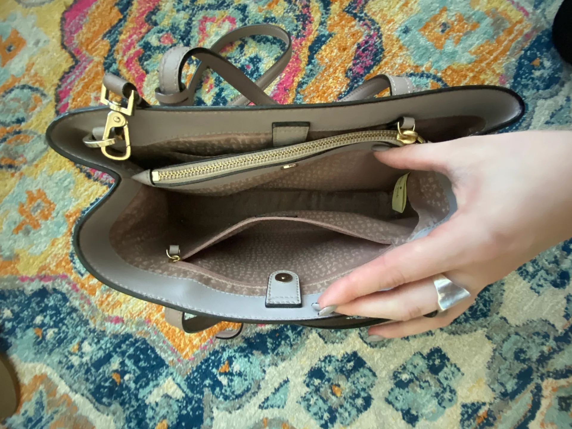 Kate Spade Mauve Two Tone Handbag - Image 5