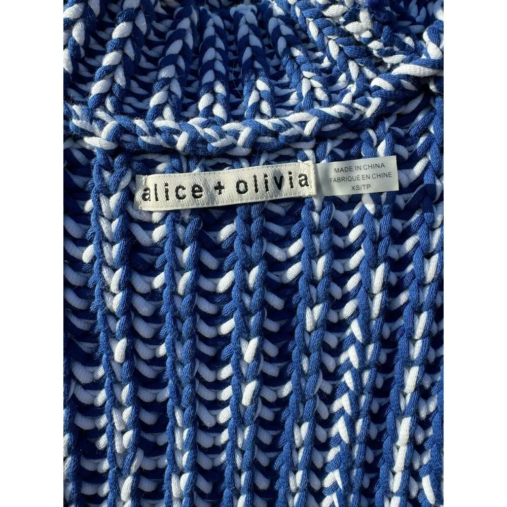 Alice + Olivia Tomi Two-Tone Chunky Knit Sleeveless Mock Neck Sweater XS… - Image 6