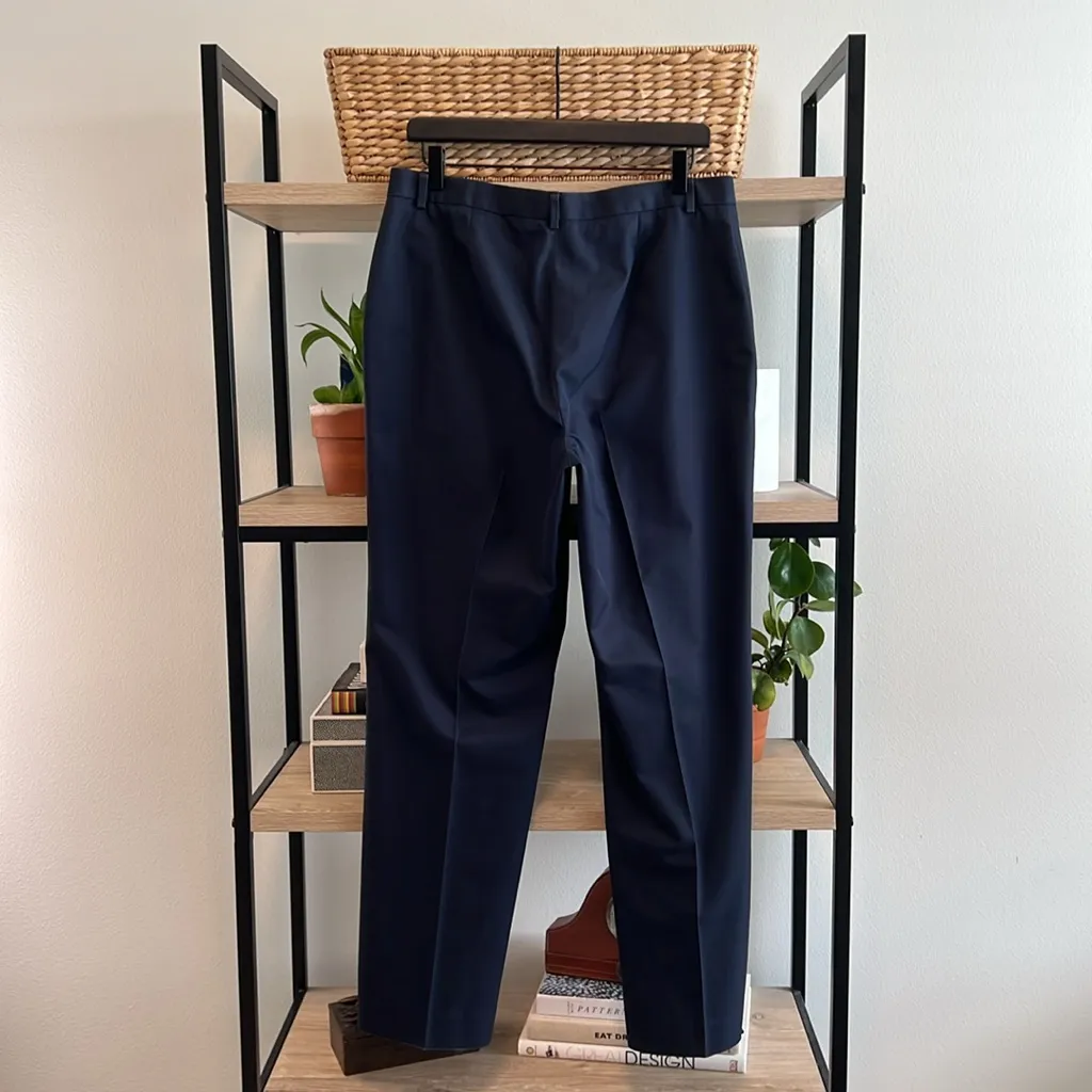 Brooks Brothers Mid-Rise Navy Advantage Chino Cotton Twill Career Dress Pant, 12 - Image 5