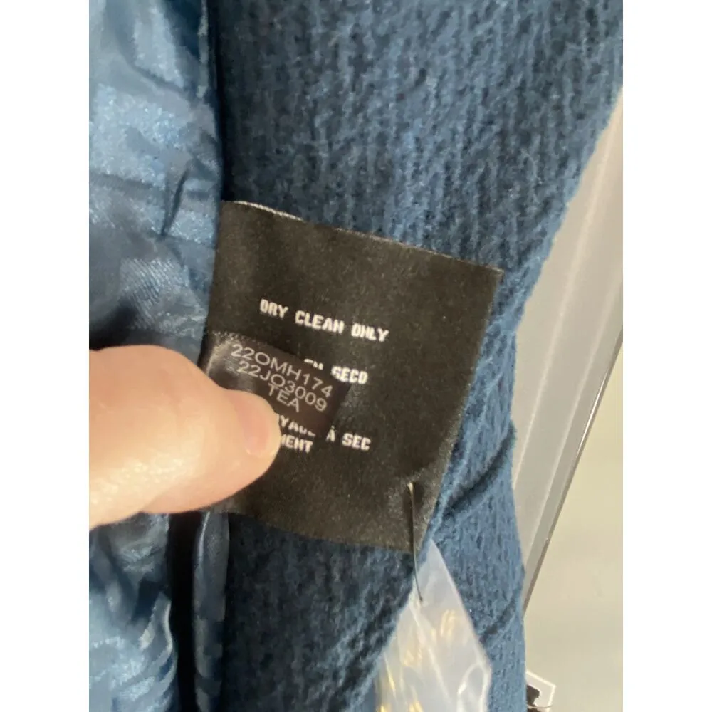 Guess Women's Small Blue Polyester Blend Long Sleeve Zip Pocket Buttons Coat - Image 5