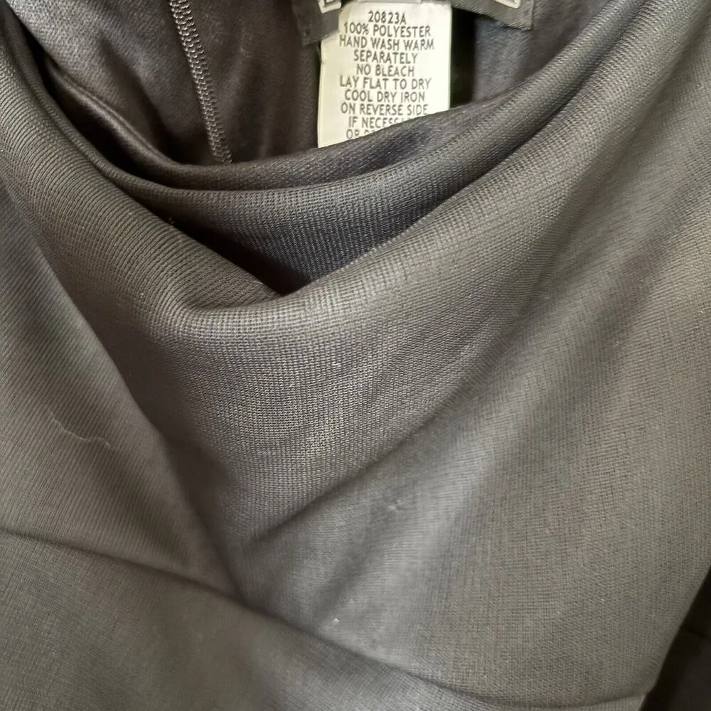 Alex Evenings Evening Maxi Dress Womens 16 Black Ruched Shirred Formal Gown - Image 6