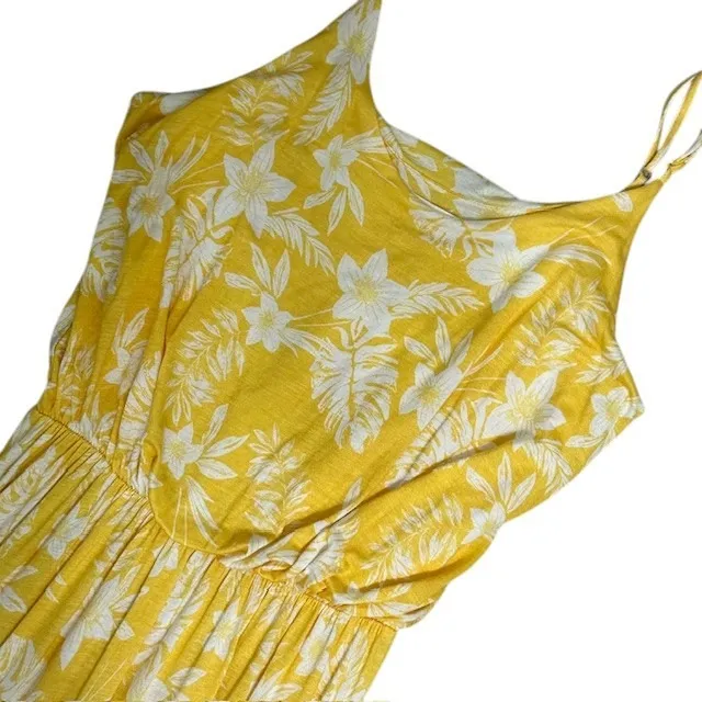 NWT Lush Floral Maxi Dress Yellow‎ Sleeveless Casual Sundress Summer Dress Sz Lg - Image 5