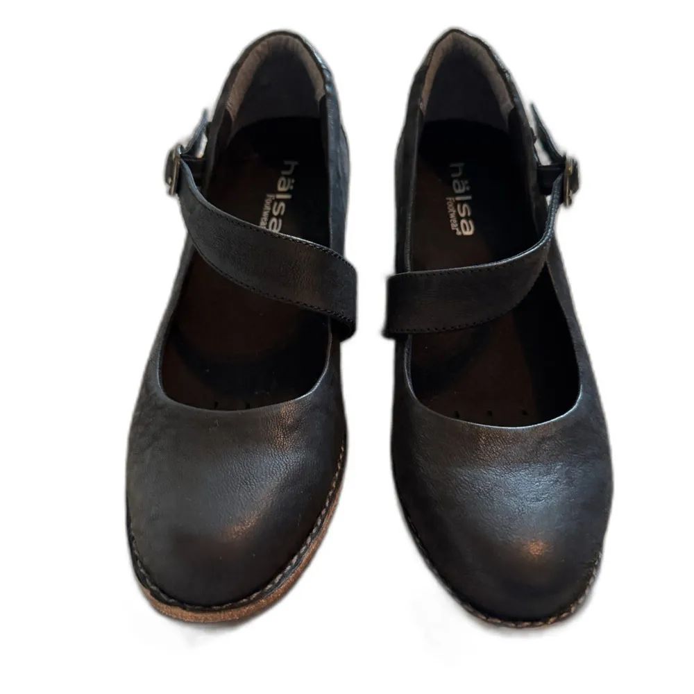 Halsa | Mia Leather Mary Jane Pumps Women's Size 8 W Comfort Casual Heel Shoes Black - Image 4