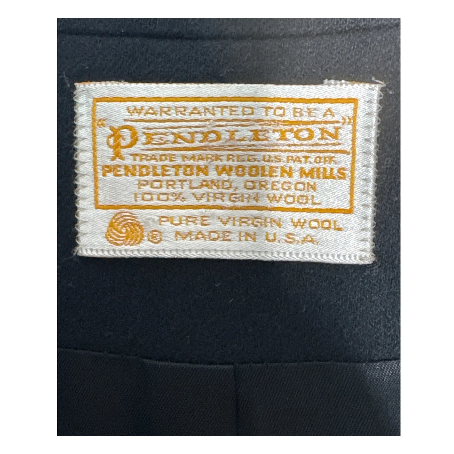 Pendleton Vintage 1980s  Black Virgin Wool Blazer USA Made medium - Image 5