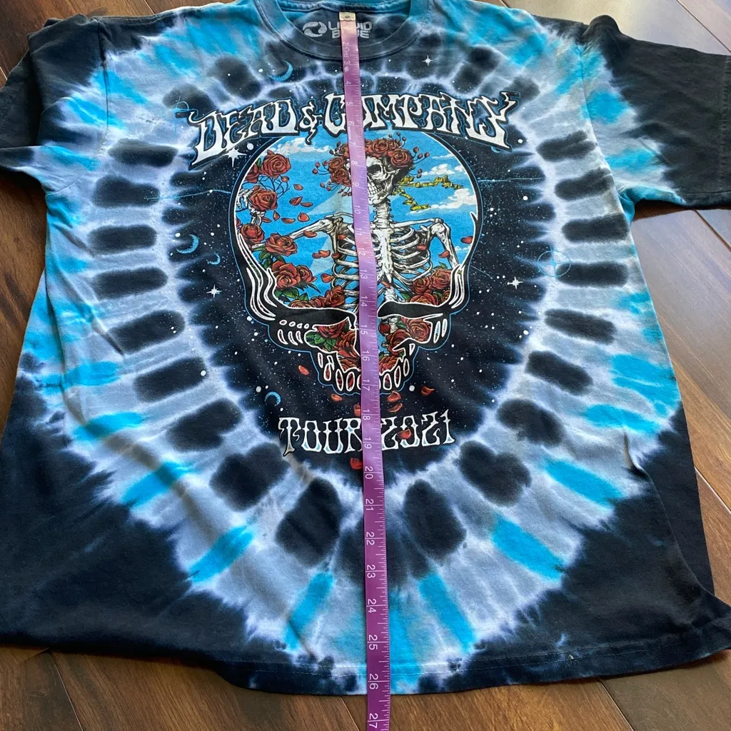 Liquid Blue Dead & Co Tour 2021 Tie Dye Graphic Concert T - Image 8