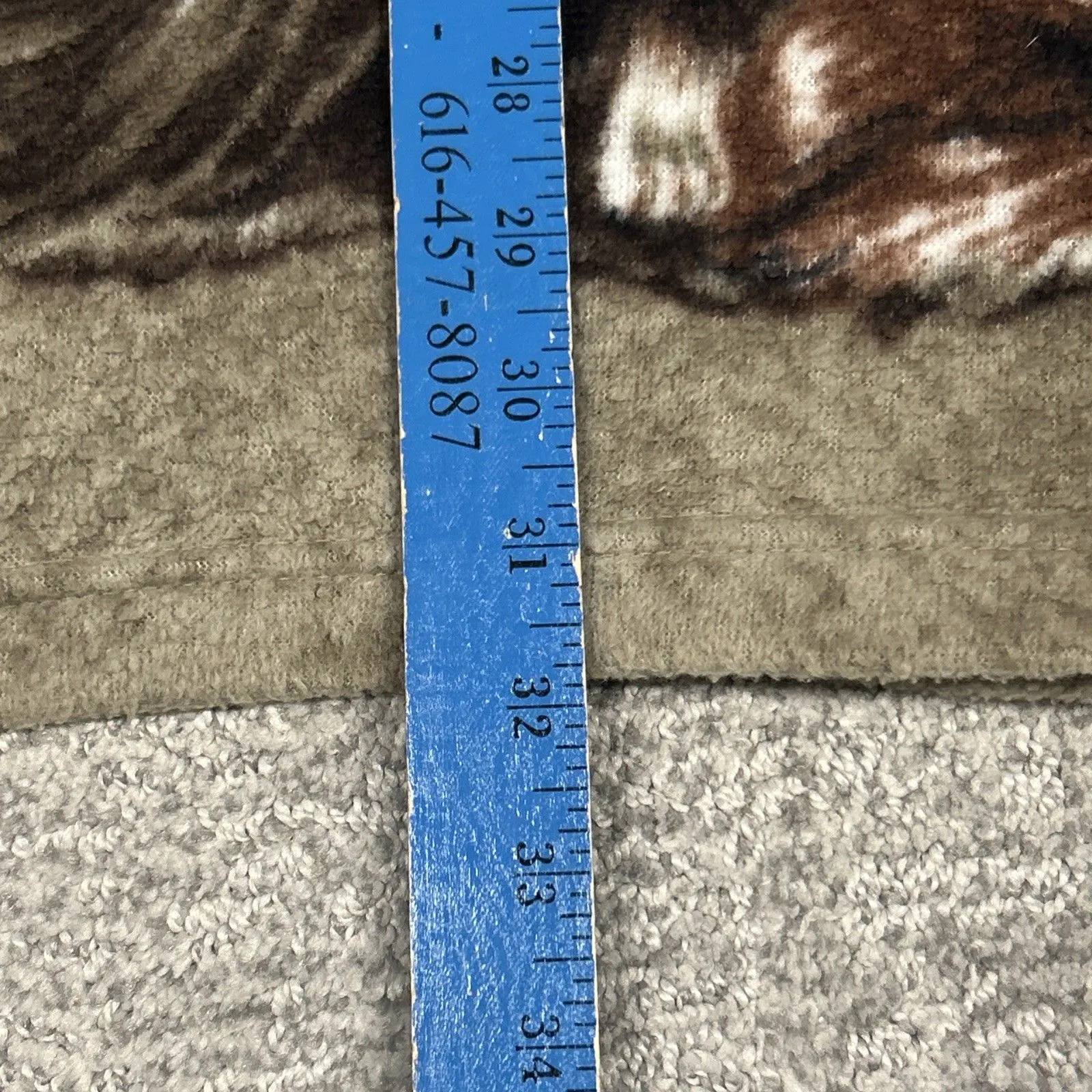 Bonworth Fleece Jacket Sweatshirt Womens Large Cat Zip Up Pockets Tan Brown - Image 8