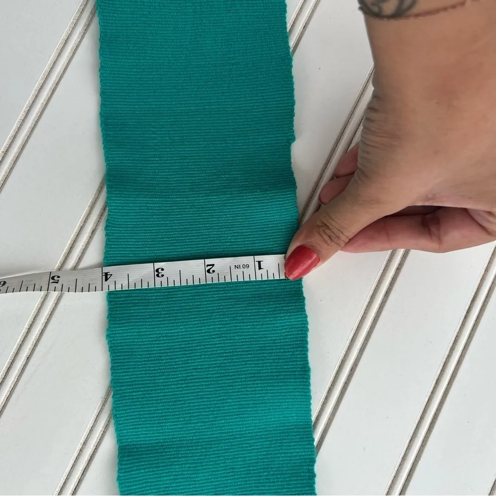 Mexican handmade Crochet bohemian belt Green - Image 5