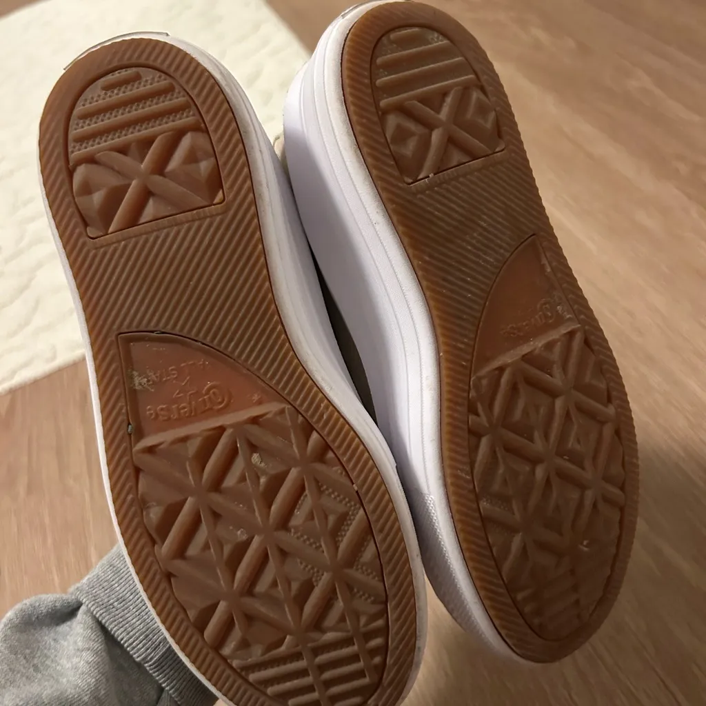 Converse Tan High-Top Platform Sneakers - Image 3