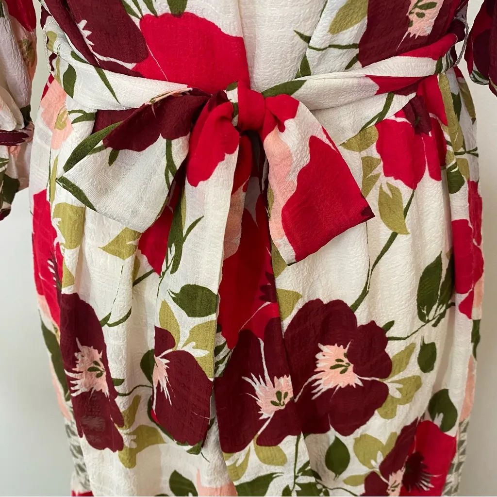 Figueroa & Floral Poppy Puff Sleeve Scoop Neck Tiered Maxi Dress M Size M - Image 13