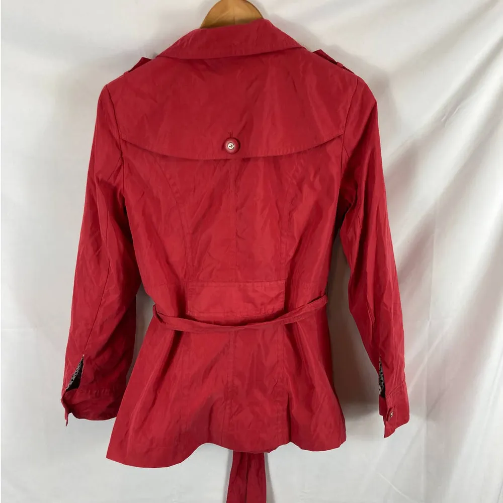 Christopher & Banks Tie Waist Trench Coat Pink Size medium - Image 4