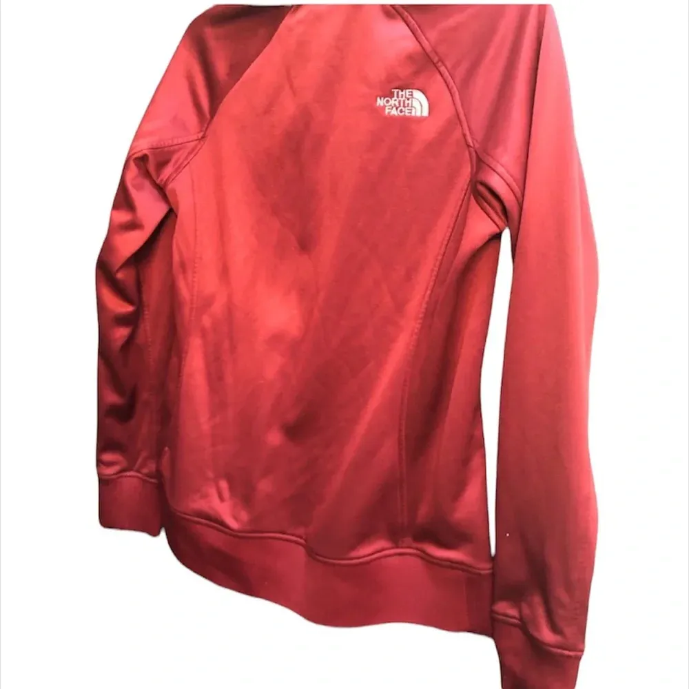WOMENS NORTH FACE MAROON ZIP UP JACKET - Image 6