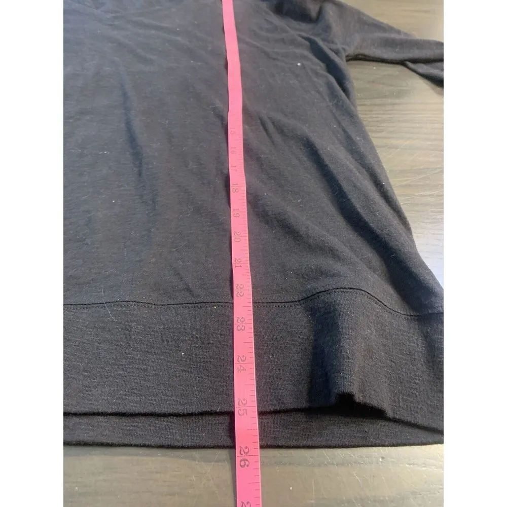 Lisa Todd Luxury Pima Cotton Oversized Sweater Women Small Black Minimalist Soft - Image 10