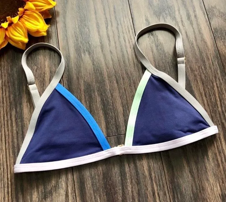 TAVIK JETT ColorBlocked Cobalt Bikini Top LARGE - Image 4