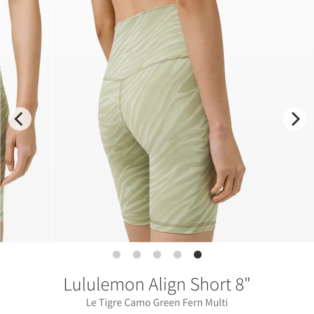 Lululemon Align Short 8" - Green Fern Multi - Image 2