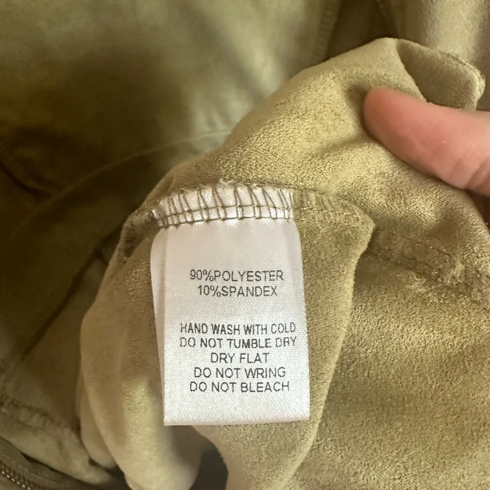 Akira Olive Suede Bodycon Dress - size M - Image 4