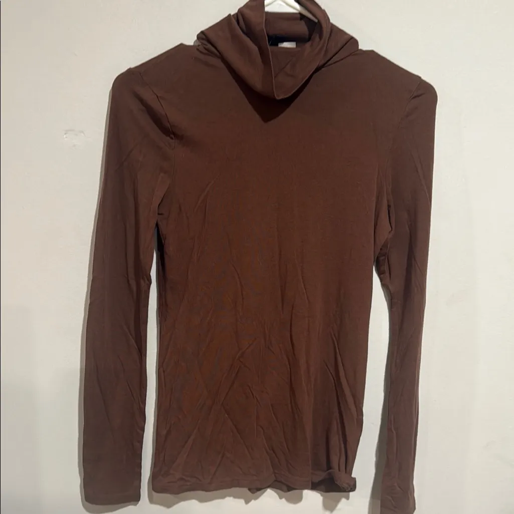 Divided Chocolate Brown Blouse - Image 3