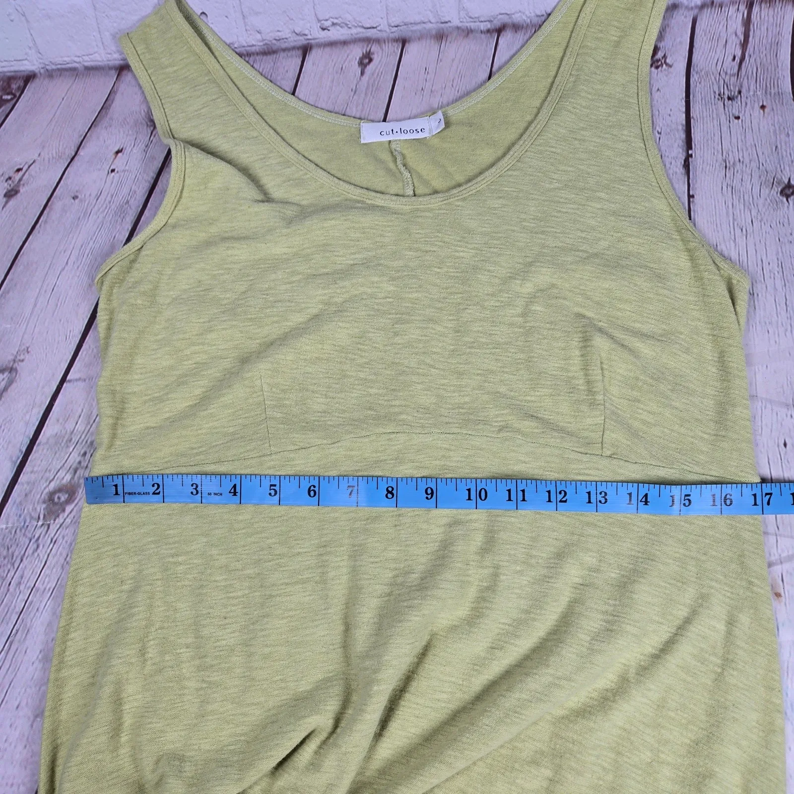 Cut Loose Cotton Linen Blend Sleeveless‎ Midi Dress L Green Summer Sundress Size L - Image 7