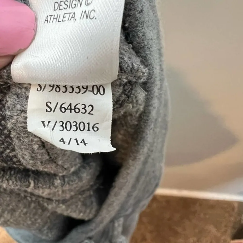 Athleta Gray Hilltop Knit Jogger cropped Pants zip pockets sweatpants lounge XS - Image 6