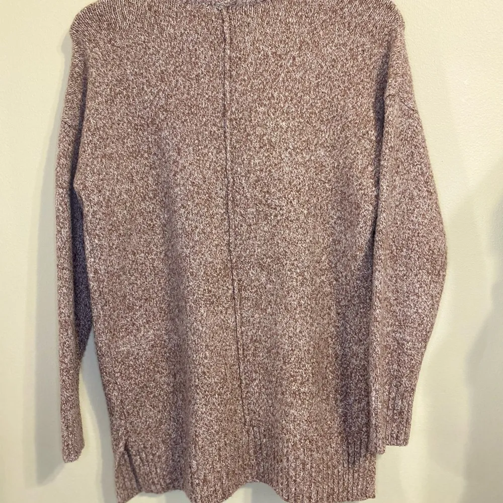 Maurices Textured Heathered Burgundy Minimalist Mock Neck Cozycore Sweater Small - Image 6