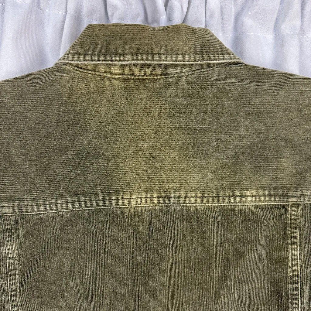 Vintage Fashion Bug Olive Green Corduroy Jacket Womens Size 18/20W Button-Up - Image 3