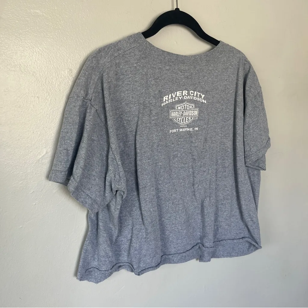 Harley-Davidson Heather Gray Women's Crop Top - Image 6