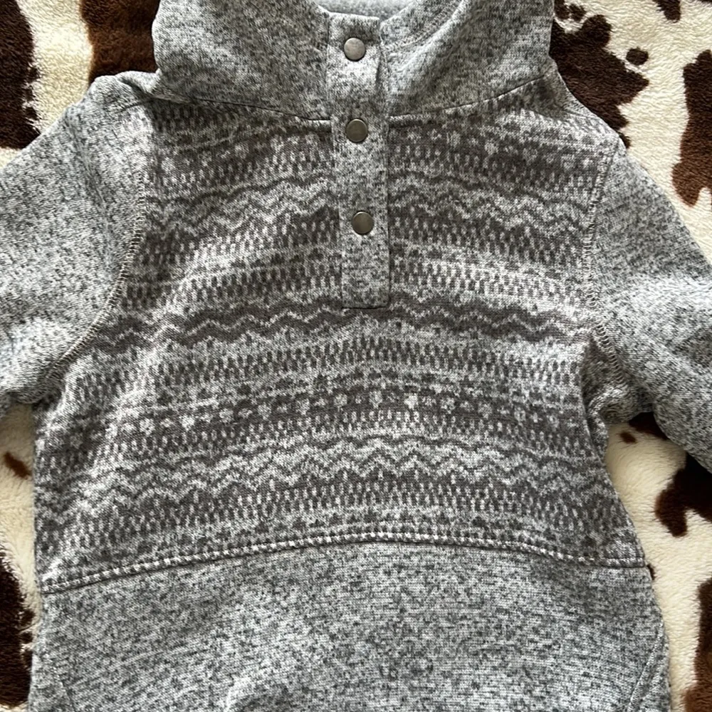 Quarter Snap Fleece Pullover Gray - Image 3