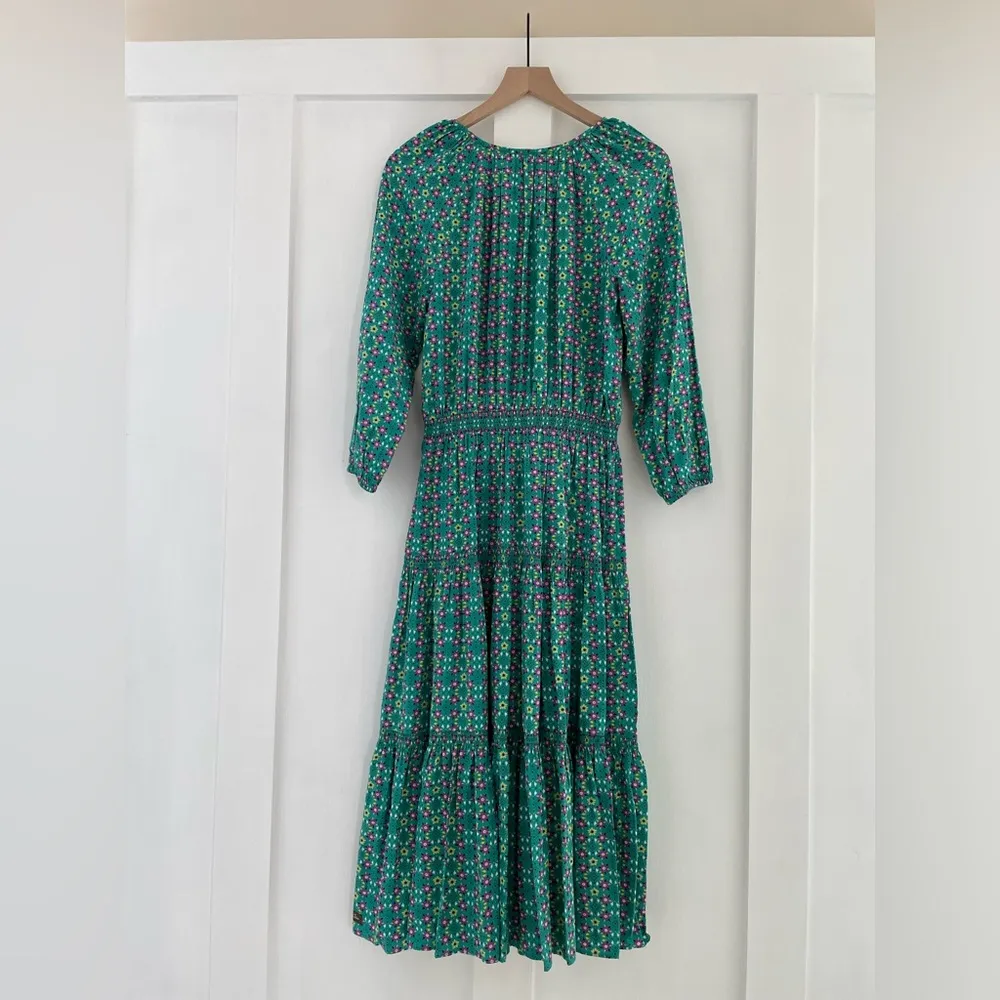 MATILDA JANE Brilliant Daydream Age of Aquarius Midi Dress Smocked Floral Size S - Image 4