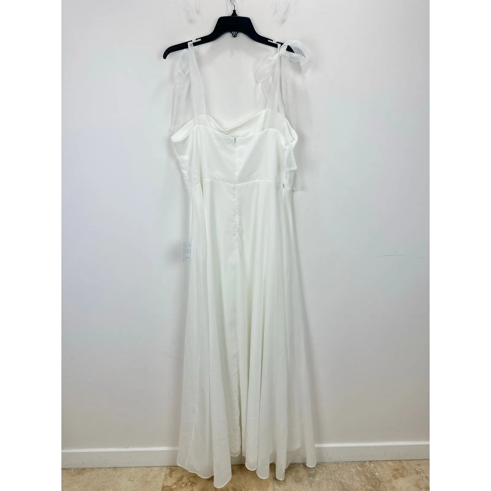 Lulus Radiant Romance White Tie Strap Maxi Dress Formal Bridal Wedding XL NWT - Image 12