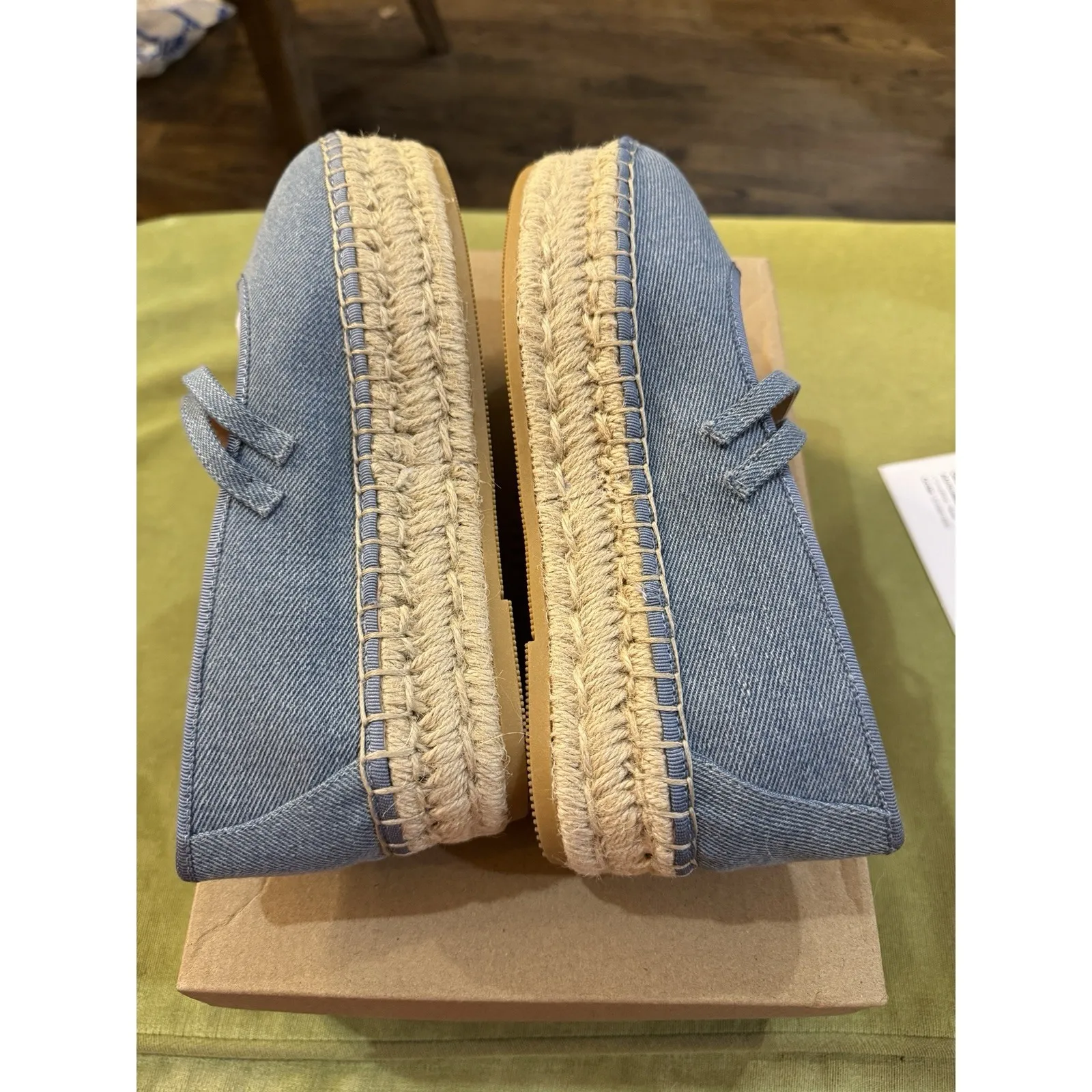 Steve Madden Women's Brinn Mary Jane‎ Platform Espadrille Flats, Denim, Size 7.5 - Image 7