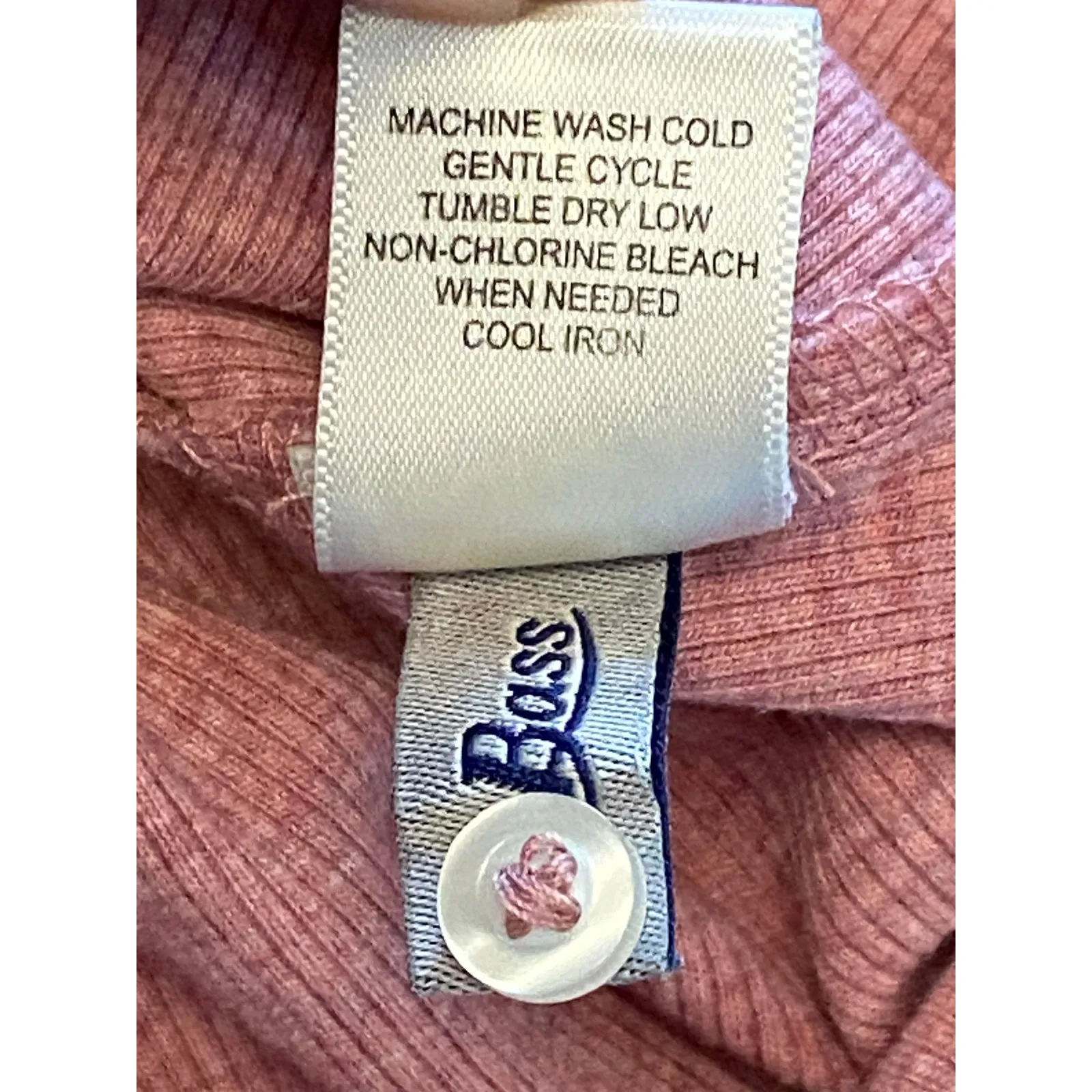 Bass Pink Ribbed Henley Long Sleeve Top Womens XXL Cotton Blend Casual Size 2X - Image 7