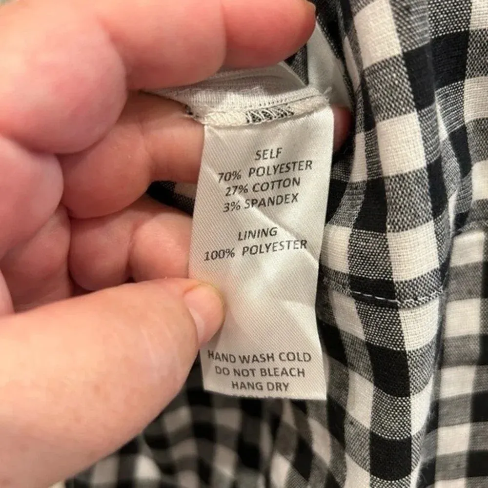 Mod Ref Gingham Overall Jumpsuit size‎ Medium Black - Image 6