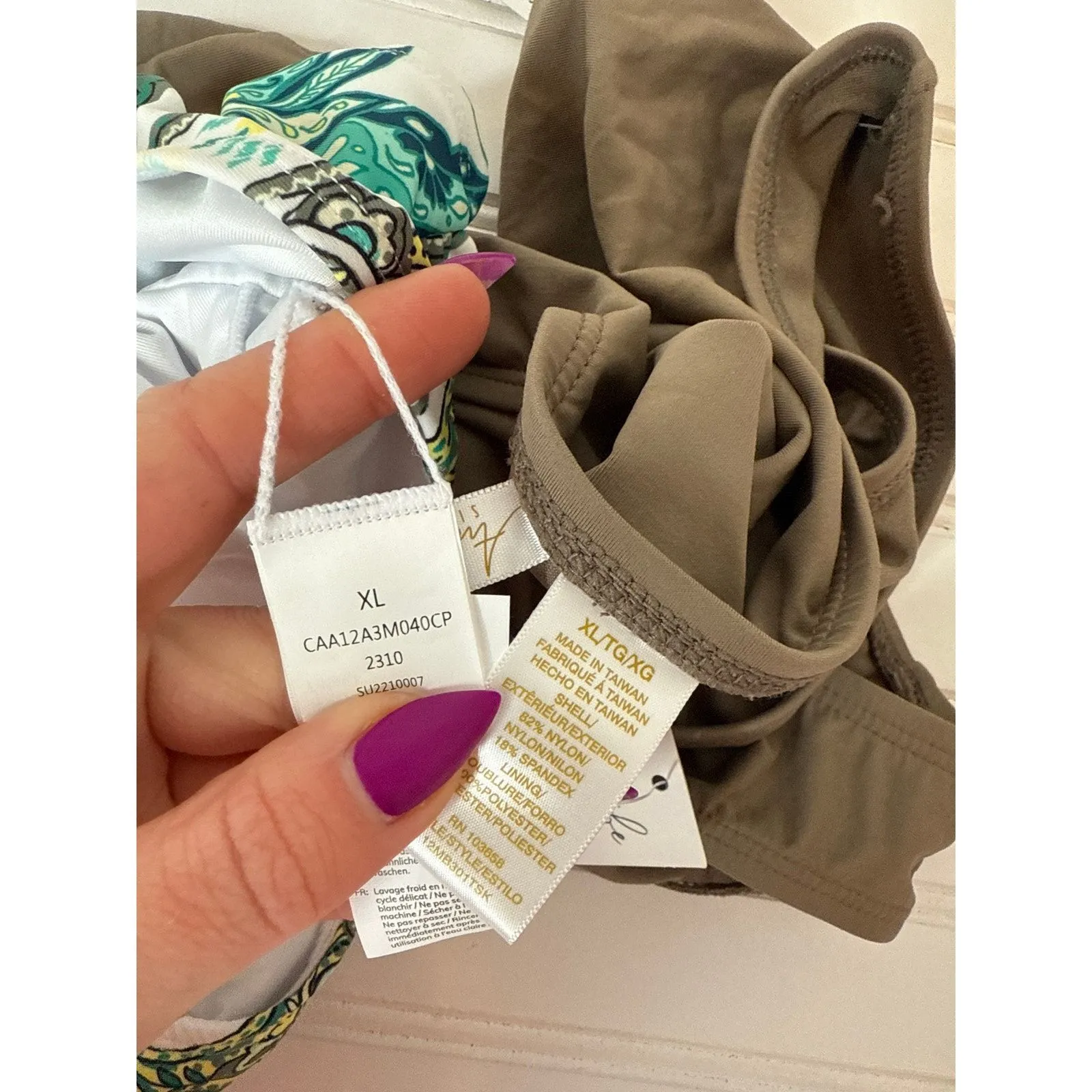 NWT Anne Cole Amazon Twisted Bikini Top Bottom & Skort Swim Bundle of 4 Size XL - Image 5