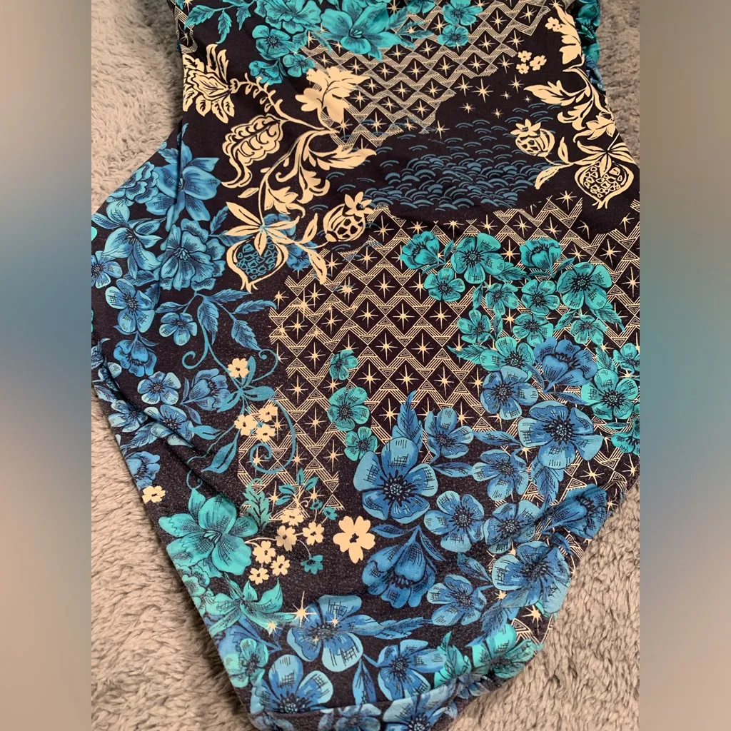 Johnny Was  one piece swimsuit small blue - Image 10