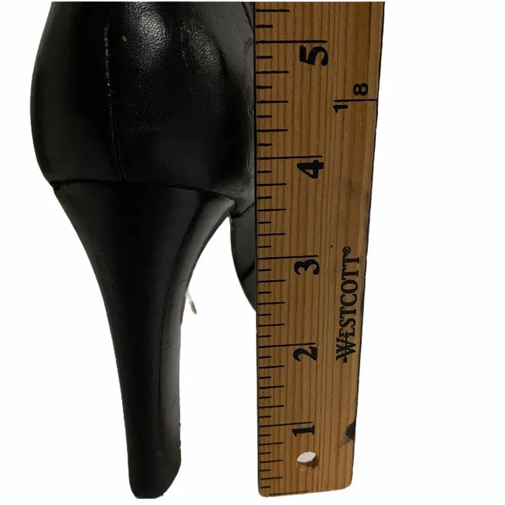International Concept Black High Heels Zip Up Boots 6M - Image 9