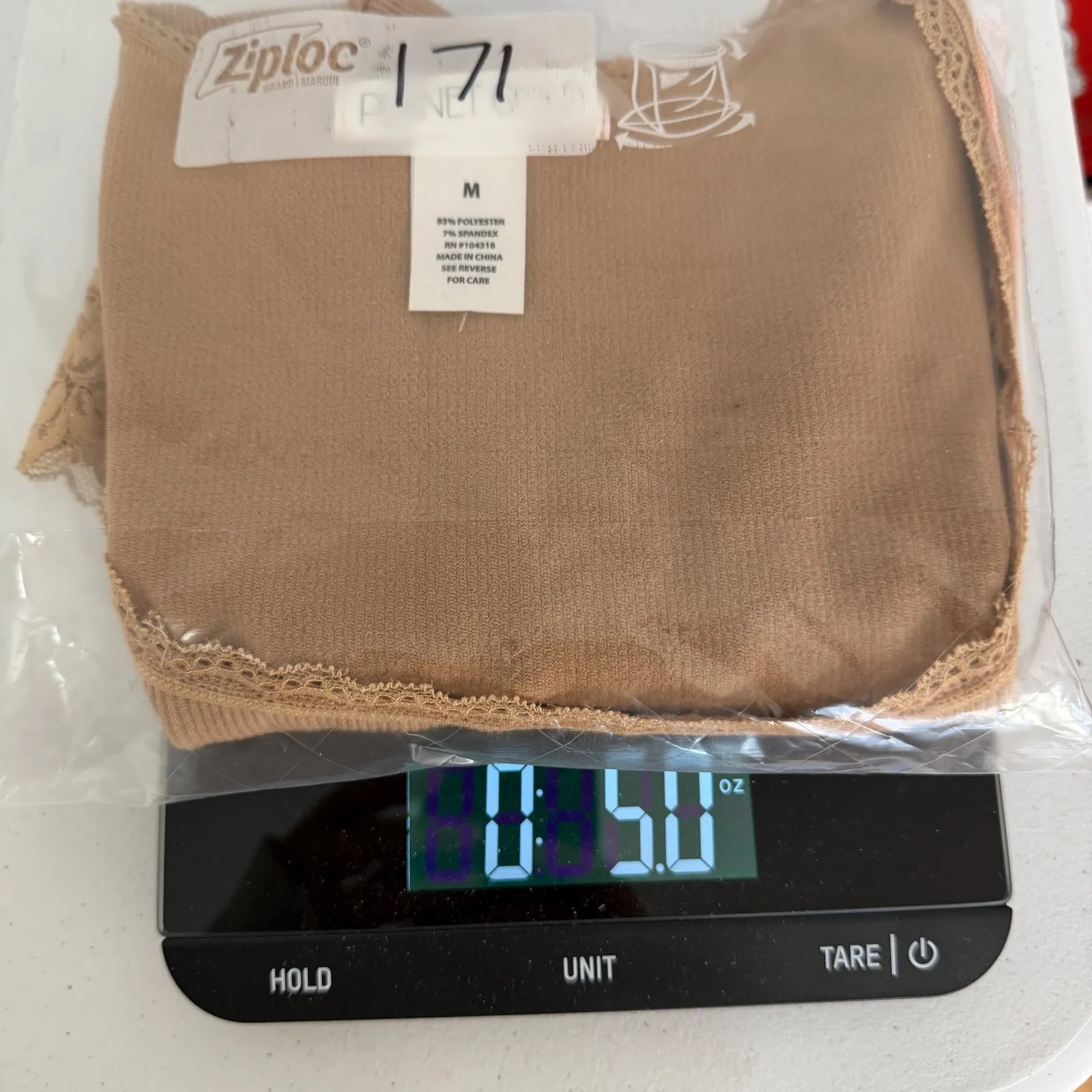 Ribbed Square Neck Lace Trim Top Mocha Brown Womens Medium Neutral - Image 7