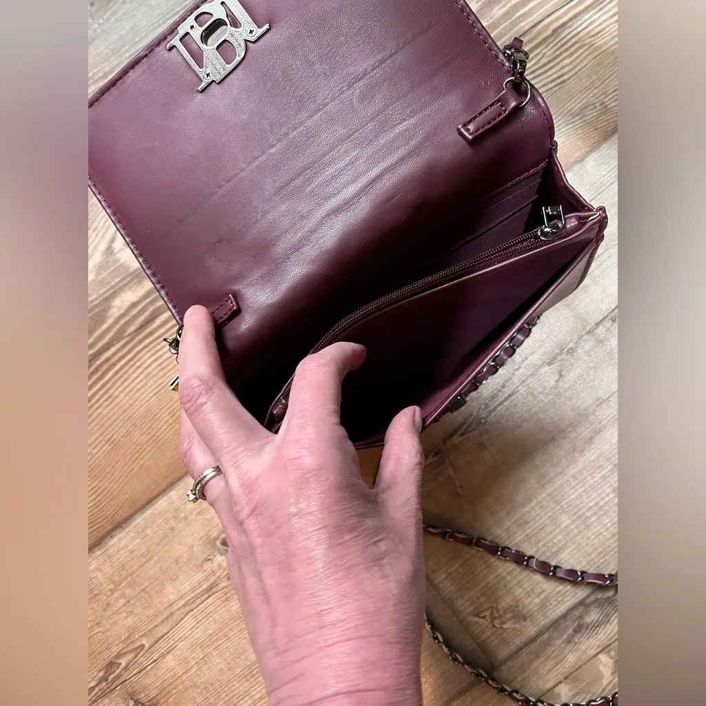 Badgley Michka Burgundy Quilted Shoulder Bag NWT - Image 9