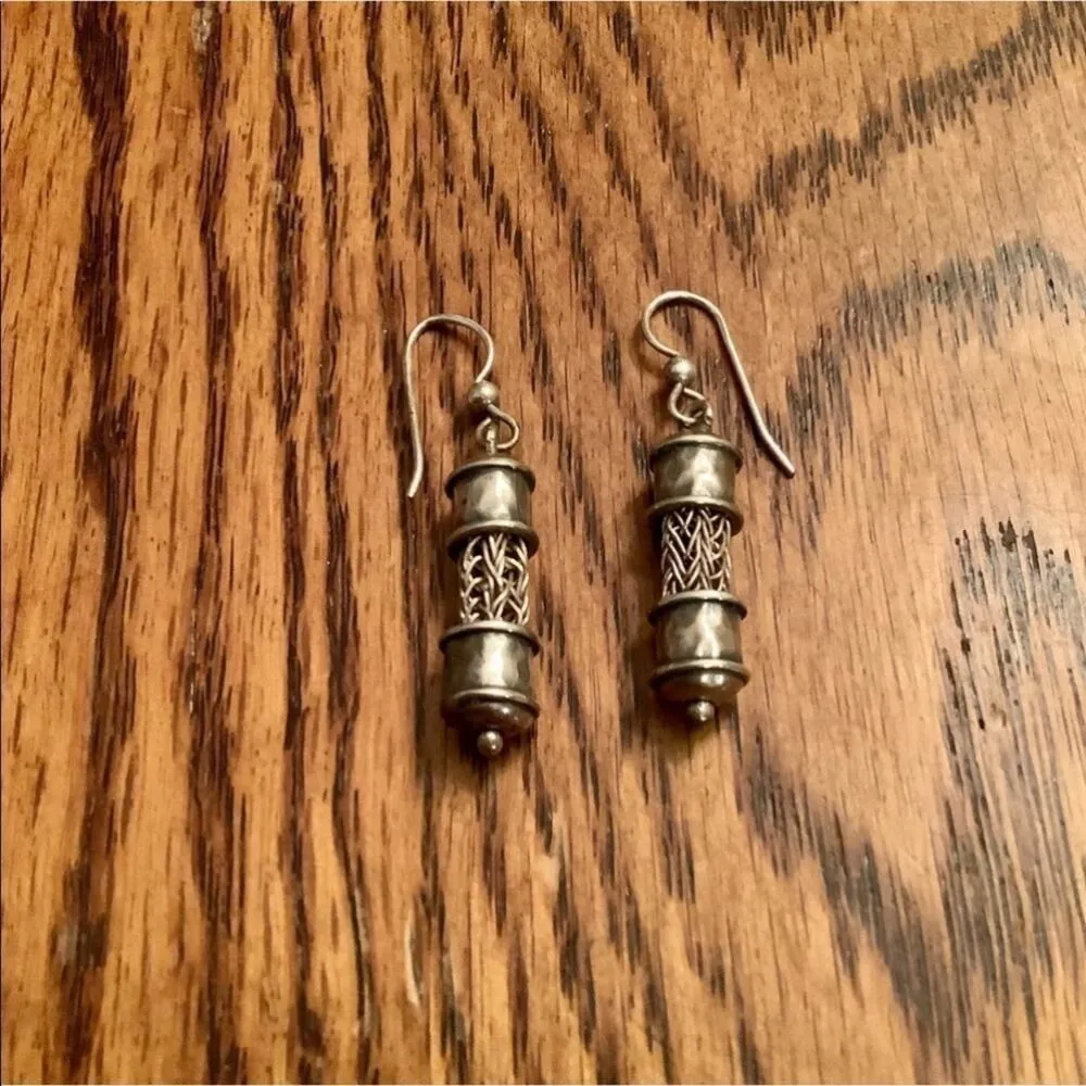 100% Silver Knitted Necklace & Earrings Set - Image 7