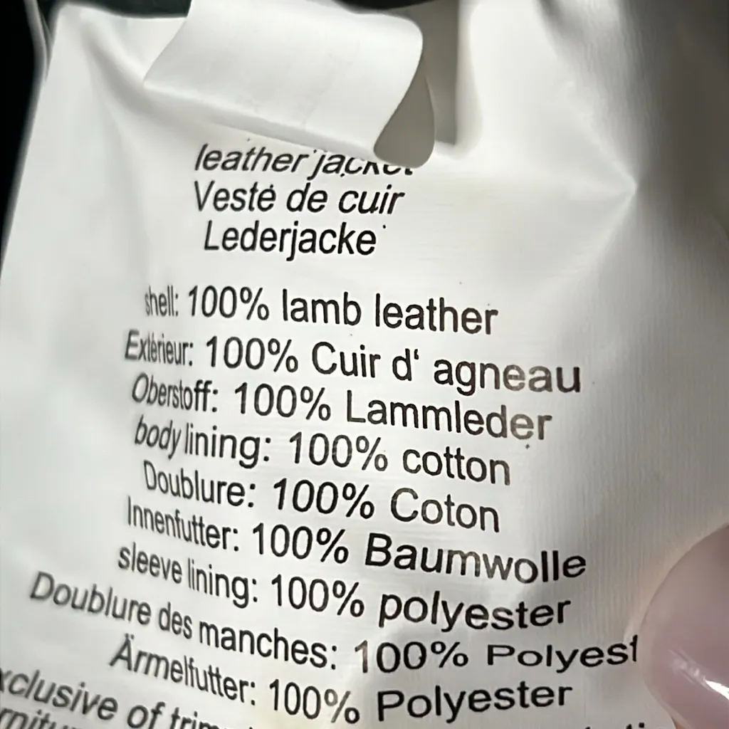 MAURITIUS Biker Moto Rock Grey Blue Leather Jacket | Medium 8 - Image 9