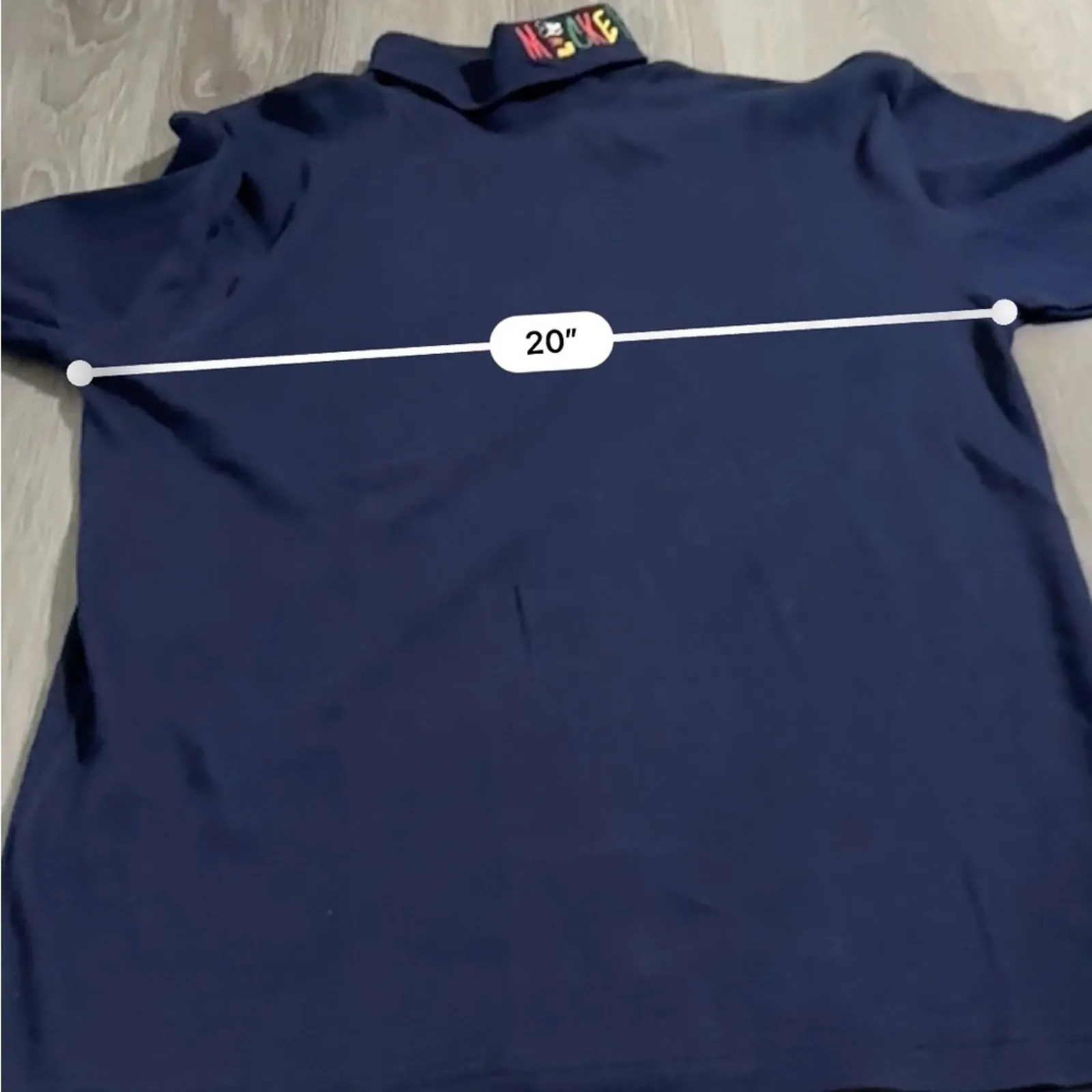 Mickey & Co Disney Mickey‎ Mouse Embroidered Turtleneck Long Sleeve Shirt Sz L Blue Size L - Image 6