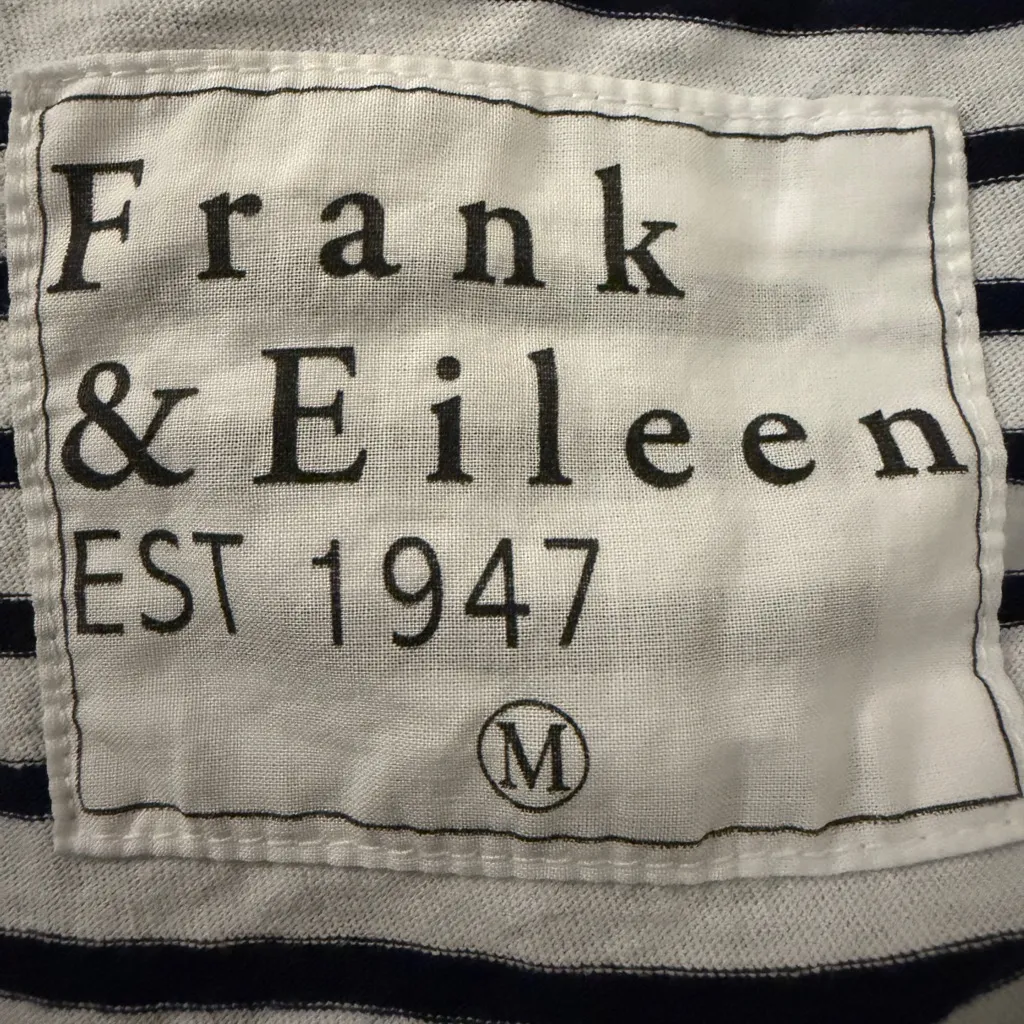 Frank & Eileen Patty Popover Henley Top Short Sleeve Shirt Striped Navy White - Image 5