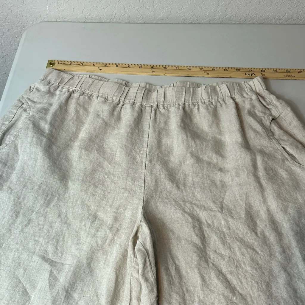 For Cynthia Women’s 100% Linen Cropped Wide Leg Pants Scalloped Hem Size 1X NWOT - Image 6