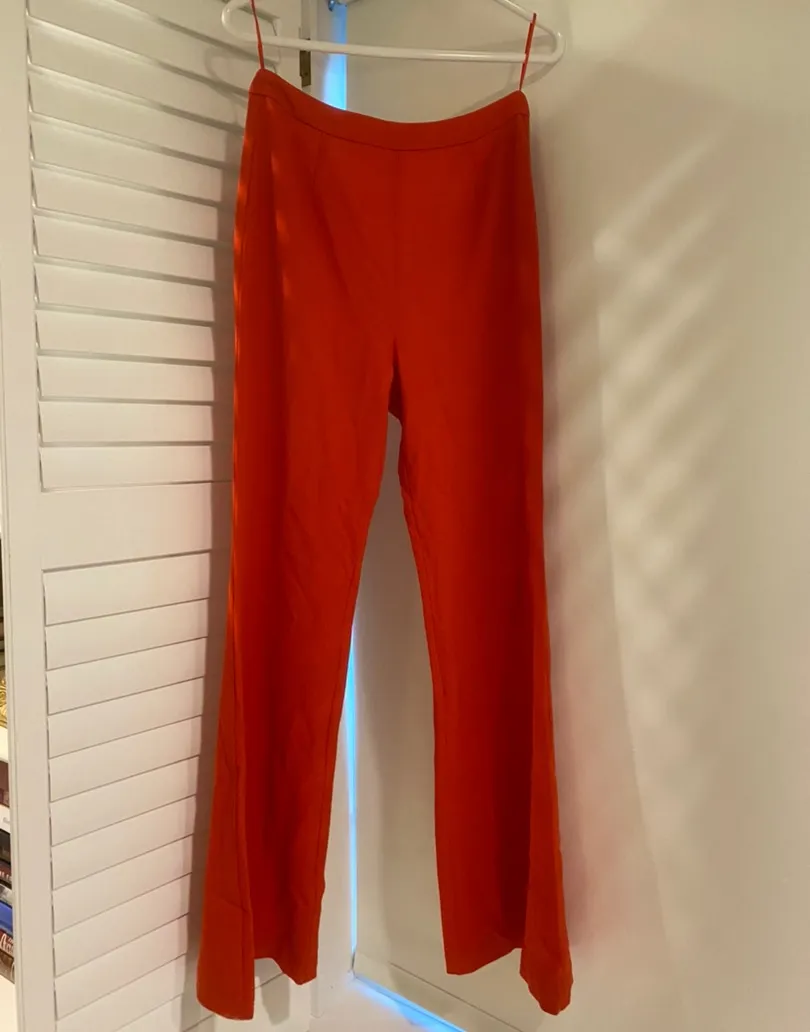 C/MEO COLLECTIVE Red High Waisted Flare Pants - Image 4