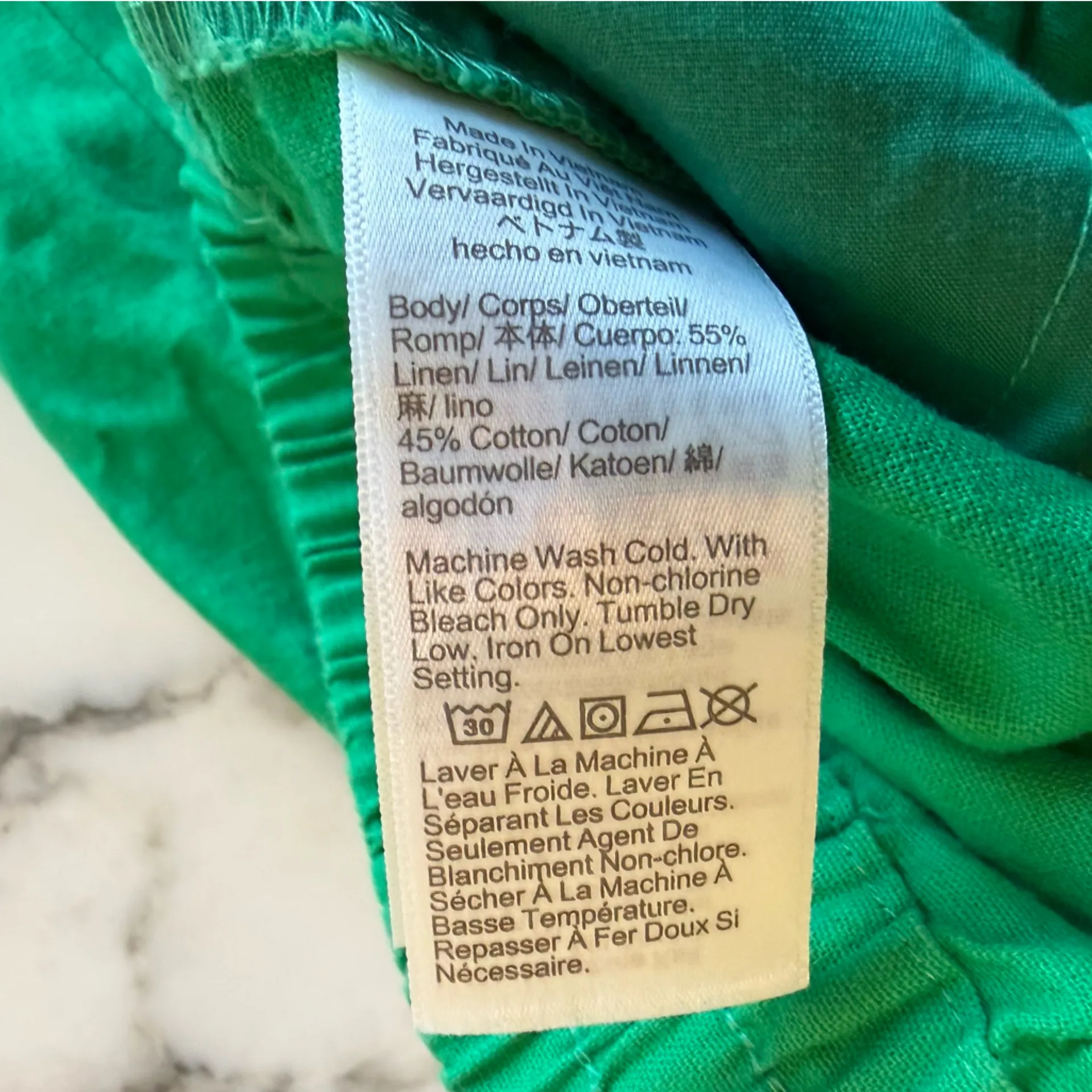 NWT JCrew Linen Cotton Blend Drawstring Pants Kelly Green 16 🪡 Seam Needs Repair - Image 5