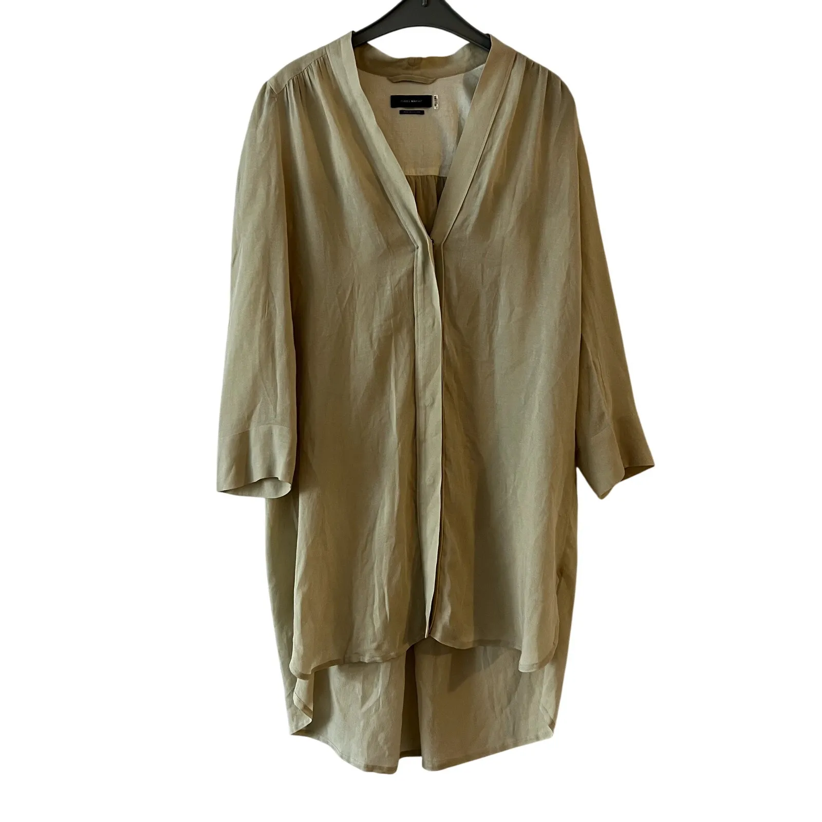 Isabel Marant cotton shirt dress size 38 M beige C4 - Image 2
