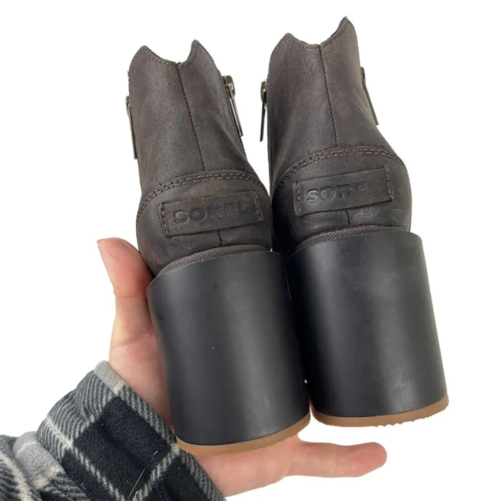 Sorel Blake Distressed Ankle Waterproof Leather Boots in Blackened Brown Size 7 - Image 8