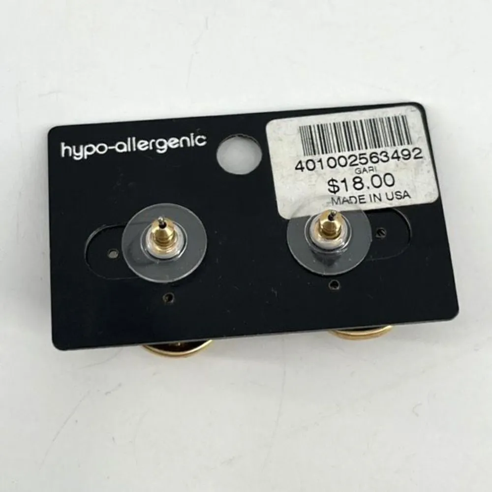 NWT Chico’s Classic‎ Earrings studs Goldtone career elegant Gold - Image 3